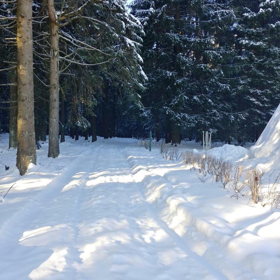 Wanderhuette Zum Bernhardsthal Villa Buitenkant foto